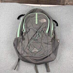 The North Face Backpack Jester Gray Teal 19" Laptop Daypack School Bag Straps
